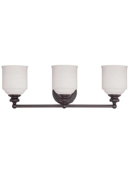 Melrose 3-Light Bath Sconce in English Bronze.